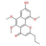 4H-Naphtho[1,2-b]pyran-4-one, 8-hydroxy-5,6,10-trimethoxy-2-propyl-