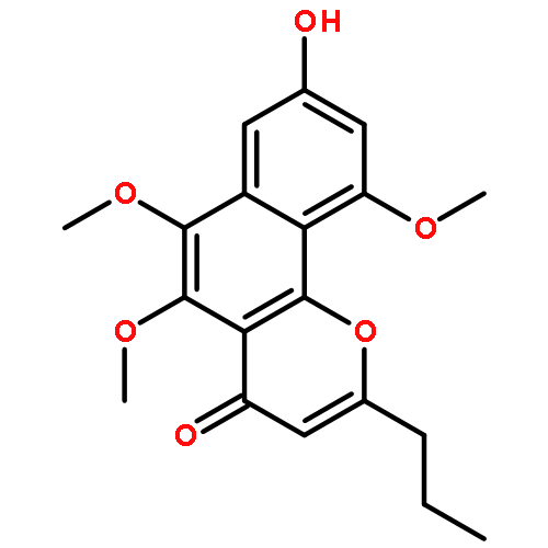 4H-Naphtho[1,2-b]pyran-4-one, 8-hydroxy-5,6,10-trimethoxy-2-propyl-