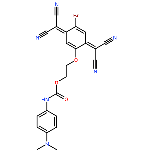 Carbamic acid, [4-(dimethylamino)phenyl]-,2-[[4-bromo-3,6-bis(dicyanomethylene)-1,4-cyclohexadien-1-yl]oxy]ethylester