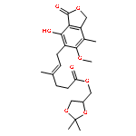 4-Hexenoic acid, 6-(1,3-dihydro-4-hydroxy-6-methoxy-7-methyl-3-oxo-5-isobenzofuranyl)- 4-methyl-, (2,2-dimethyl-1,3-dioxolan-4-yl)methyl ester, (E)-(±)-