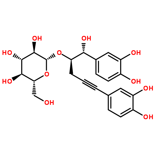 b-D-Glucopyranoside,(1R)-4-(3,4-dihydroxyphenyl)-1-[(R)-(3,4-dihydroxyphenyl)hydroxymethyl]-3-butyn-1-yl