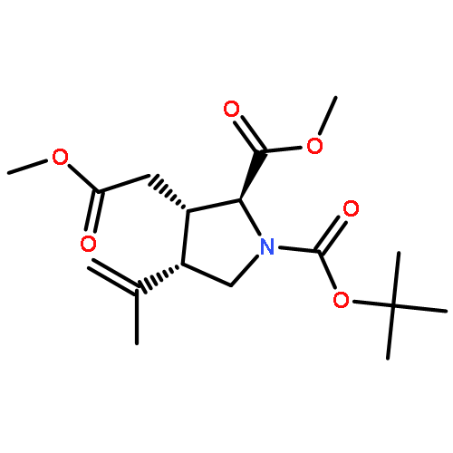 1,2-Pyrrolidinedicarboxylic acid,3-(2-methoxy-2-oxoethyl)-4-(1-methylethenyl)-, 1-(1,1-dimethylethyl)2-methyl ester, (2S,3S,4S)-