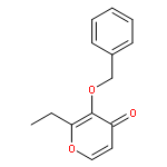 4H-Pyran-4-one, 2-ethyl-3-(phenylmethoxy)-