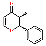 4H-Pyran-4-one, 2,3-dihydro-3-methyl-2-phenyl-, (2R-cis)-