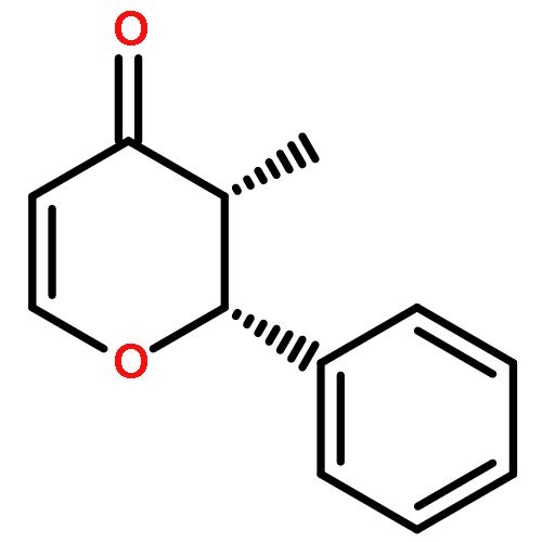 4H-Pyran-4-one, 2,3-dihydro-3-methyl-2-phenyl-, (2R-cis)-