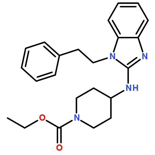 1-Piperidinecarboxylic acid, 4-[[1-(2-phenylethyl)-1H-benzimidazol-2-yl]amino]-, ethyl ester