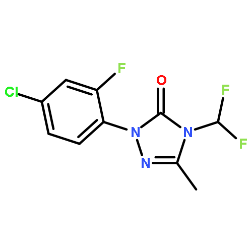 1-(4-Cl-2-fluorophenyl)-4-difluoromethyl-4,5-dihydro-3-methyl-1h-1,2,4-triazol-5-(1h)one