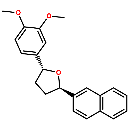 Furan, 2-(3,4-dimethoxyphenyl)tetrahydro-5-(2-naphthalenyl)-, (2R-trans)-