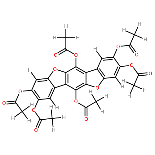 2,3,6,8,9,12-Hexaacetoxy-dibenzo[d,d']benzo[1,2-b;4,5-b']difuran