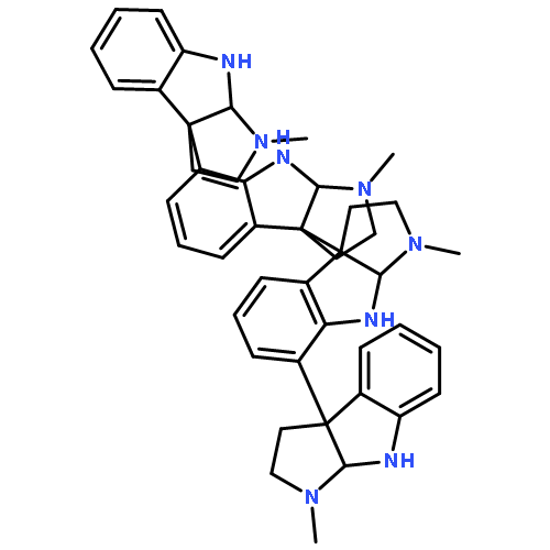 3a(1H),7':3'a,3''a(1'H,1''H):7'',3'''a(1'''H)-Quaterpyrrolo[2,3-b]indole,2,2',2'',2''',3,3',3'',3''',8,8',8'',8''',8a,8'a,8''a,8'''a-hexadecahydro-1,1',1'',1'''-tetramethyl-,stereoisomer (9CI)