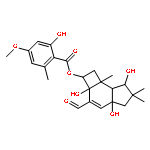 (2R,2aS,4aR,7R,7aS,7bR)-3-formyl-2a,4a,7-trihydroxy-6,6,7b-trimethyl-2,2a,4a,5,6,7,7a,7b-octahydro-1H-cyclobuta[e]inden-2-yl 2-hydroxy-4-methoxy-6-methylbenzoate