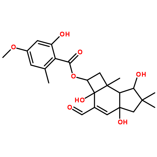 (2R,2aS,4aR,7R,7aS,7bR)-3-formyl-2a,4a,7-trihydroxy-6,6,7b-trimethyl-2,2a,4a,5,6,7,7a,7b-octahydro-1H-cyclobuta[e]inden-2-yl 2-hydroxy-4-methoxy-6-methylbenzoate