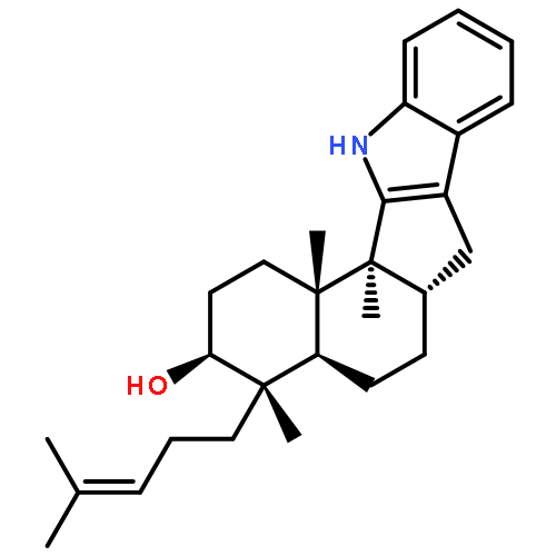 Benz[6,7]indeno[1,2-b]indol-3-ol,1,2,3,4,4a,5,6,6a,7,12,12b,12c-dodecahydro-4,12b,12c-trimethyl-4-(4-methyl-3-penten-1-yl)-,(3S,4S,4aR,6aS,12bS,12cS)-