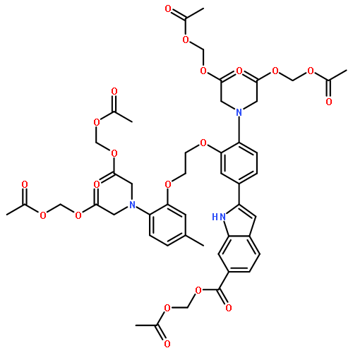 1H-Indole-6-carboxylicacid,2-[4-[bis[2-[(acetyloxy)methoxy]-2-oxoethyl]amino]-3-[2-[2-[bis[2-[(acetyloxy)methoxy]-2-oxoethyl]amino]-5-methylphenoxy]ethoxy]phenyl]-,(acetyloxy)methyl ester