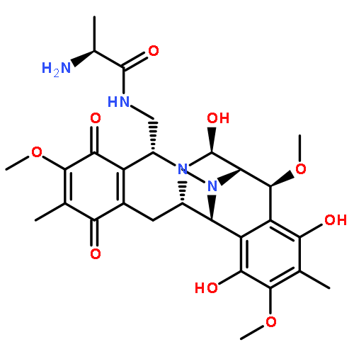 Propanamide,2-amino-N-[[(5S,6S,7S,9R,14aS,15R)-6,7,9,10,13,14,14a,15-octahydro-1,4,7-trihydroxy-2,5,11-trimethoxy-3,12,16-trimethyl-10,13-dioxo-6,15-imino-5H-isoquino[3,2-b][3]benzazocin-9-yl]methyl]-,(2S)-