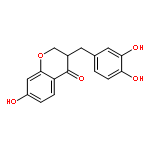 4H-1-Benzopyran-4-one,
3-[(3,4-dihydroxyphenyl)methyl]-2,3-dihydro-7-hydroxy-, (R)-