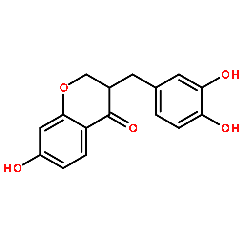 4H-1-Benzopyran-4-one,
3-[(3,4-dihydroxyphenyl)methyl]-2,3-dihydro-7-hydroxy-, (R)-