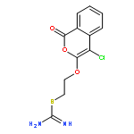 Carbamimidothioic acid,2-[(4-chloro-1-oxo-1H-2-benzopyran-3-yl)oxy]ethyl ester