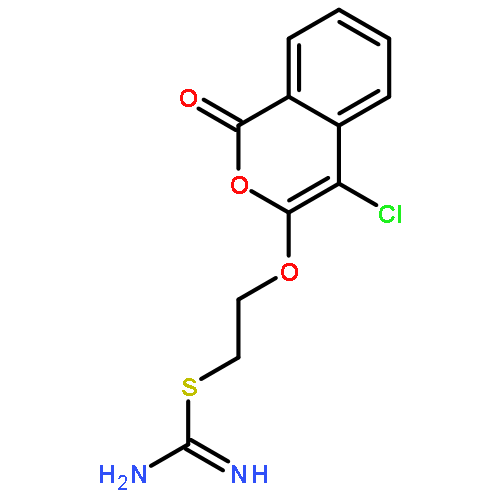 Carbamimidothioic acid,2-[(4-chloro-1-oxo-1H-2-benzopyran-3-yl)oxy]ethyl ester