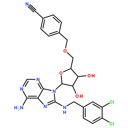 5'-O-[(4-Cyanophenyl)methyl]-8-[[(3,4-dichlorophenyl)methyl]amino]-adenosine