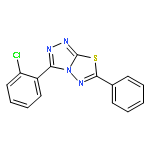 1,2,4-TRIAZOLO[3,4-B][1,3,4]THIADIAZOLE, 3-(2-CHLOROPHENYL)-6-PHENYL-