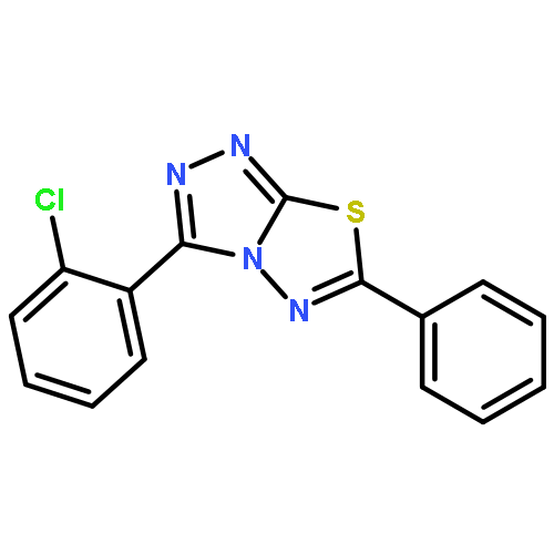 1,2,4-TRIAZOLO[3,4-B][1,3,4]THIADIAZOLE, 3-(2-CHLOROPHENYL)-6-PHENYL-