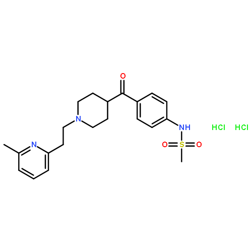 Methanesulfonamide,N-[4-[[1-[2-(6-methyl-2-pyridinyl)ethyl]-4-piperidinyl]carbonyl]phenyl]-,hydrochloride (1:2)