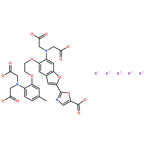 5-Oxazolecarboxylicacid,2-[6-[bis(carboxymethyl)amino]-5-[2-[2-[bis(carboxymethyl)amino]-5-methylphenoxy]ethoxy]-2-benzofuranyl]-,potassium salt (1:5)