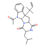 2H-Pyrazino[1',2':1,5]pyrrolo[2,3-b]indole-1,4(3H,5aH)-dione,6-acetyl-10b-(1,1-dimethyl-2-propen-1-yl)-6,10b,11,11a-tetrahydro-3-(2-methylpropyl)-,(3S,5aR,10bR,11aS)-