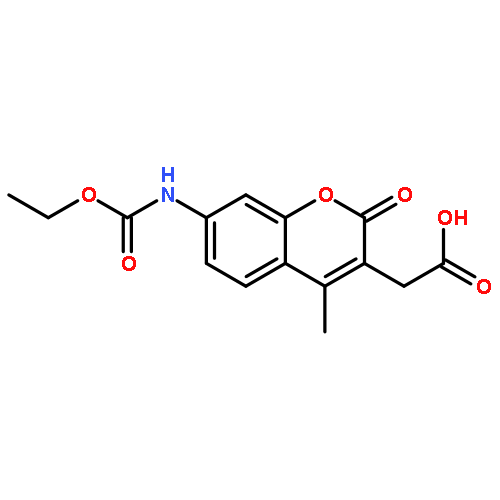 2H-1-Benzopyran-3-acetic acid, 7-[(ethoxycarbonyl)amino]-4-methyl-2-oxo-