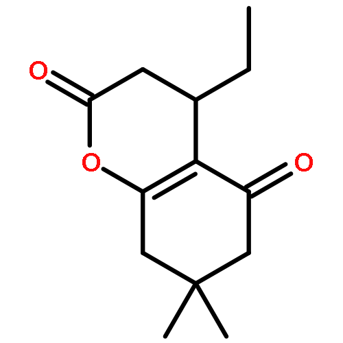 2H-1-Benzopyran-2,5(3H)-dione, 4-ethyl-4,6,7,8-tetrahydro-7,7-dimethyl-