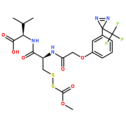 2-(3-(3-trifluoromethyl-3H-diazirin-3-yl)phenoxy)acetyl-S-methyloxycarbonylsulfenylcysteinyl-valine