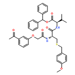 D-Valine, N-[N-[(3-acetylphenoxy)acetyl]-S-[(4-methoxyphenyl)methyl]-L-cysteinyl]- , diphenylmethyl ester