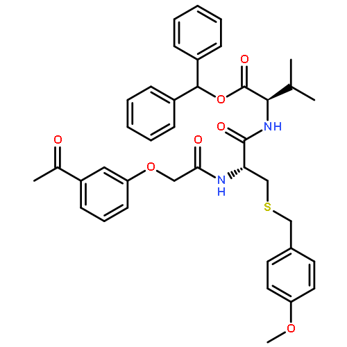 D-Valine, N-[N-[(3-acetylphenoxy)acetyl]-S-[(4-methoxyphenyl)methyl]-L-cysteinyl]- , diphenylmethyl ester