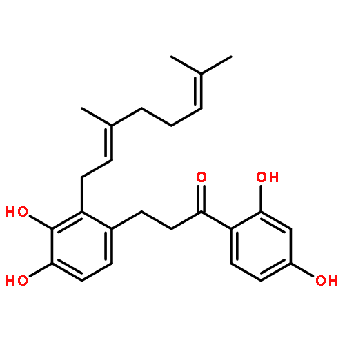 1-Propanone,1-(2,4-dihydroxyphenyl)-3-[2-[(2E)-3,7-dimethyl-2,6-octadien-1-yl]-3,4-dihydroxyphenyl]-