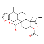 (3S,4R,4aR,6aS,7R,11aS,11bS)-3-(acetyloxy)-2,3,4,4a,5,6,6a,7,11,11a-decahydro-4-(methoxycarbonyl)-4,7-dimethylphenanthro[3,2-b]furan-11b(1H)-carboxylic acid