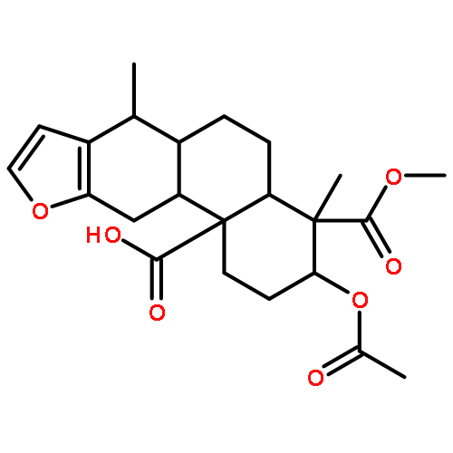 (3S,4R,4aR,6aS,7R,11aS,11bS)-3-(acetyloxy)-2,3,4,4a,5,6,6a,7,11,11a-decahydro-4-(methoxycarbonyl)-4,7-dimethylphenanthro[3,2-b]furan-11b(1H)-carboxylic acid