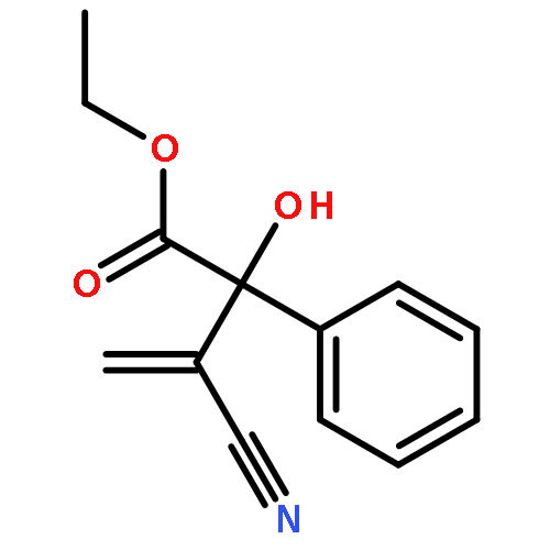 Benzeneacetic acid, a-(1-cyanoethenyl)-a-hydroxy-, ethyl ester