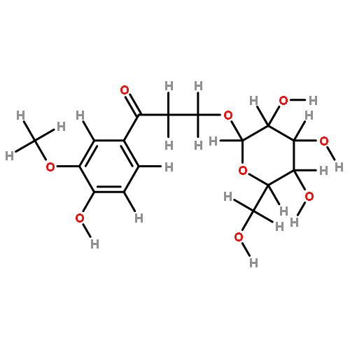 (-)-3-hydroxy-1-(4-hydroxy-3-methoxyphenyl)-1-propanone 3-O-beta-D-glucopyranoside