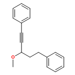 Benzene, 1,1'-(3-methoxy-1-pentyne-1,5-diyl)bis-