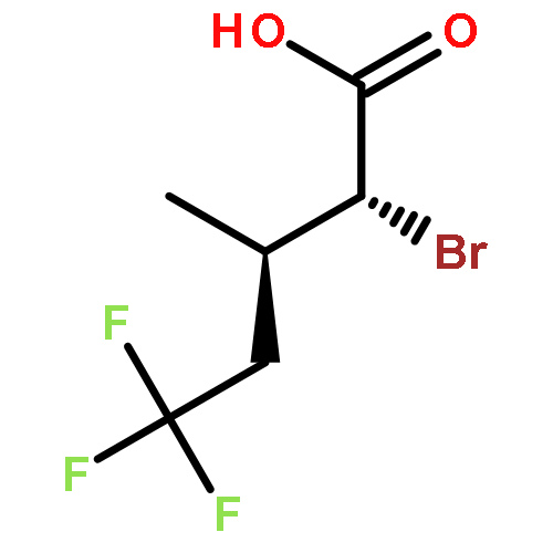 Pentanoic acid, 2-bromo-5,5,5-trifluoro-3-methyl-, (R*,R*)-(±)-