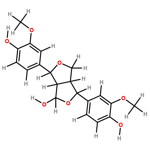 4-hydroxy-2,6-di(4'-hydroxy-3'-methoxy)phenyl-3,7-dioxabicyclo(3.3.0)octane