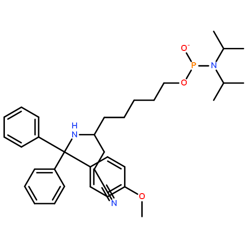 Phosphoramidous acid,N,N-bis(1-methylethyl)-, 2-cyanoethyl6-[[(4-methoxyphenyl)diphenylmethyl]amino]hexyl ester