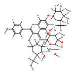 3,5,7-trihydroxy-2-(4-hydroxyphenyl)-4H-1-benzopyran-4-one 3-O-beta-D-glucopyranosyl-(1->2)-beta-D-galactopyranosyl-7-O-alpha-L-rhamnopyranoside