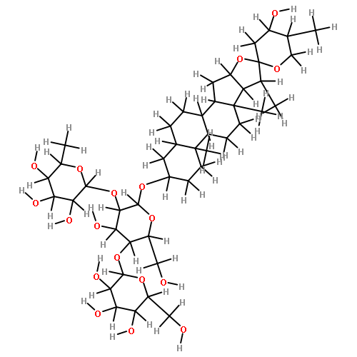 (24S,25S)-5alpha-spirostane-3beta,24-diol-3-O-{alpha-L-rhamnopyranosyl-(1->2)-O-[beta-D-glucopyranosyl-(1->4)]-beta-D-galactopyranoside}