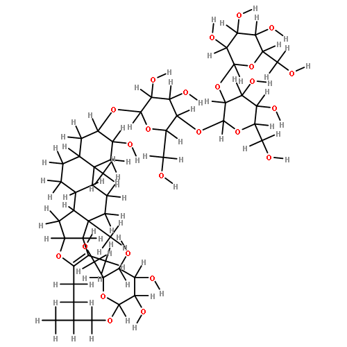 26-O-beta-D-glucopyranosyl-(25R)-5alpha-furostan-20(22)-en-2alpha,3beta,26-triol-3-O-{beta-D-glucopyranosyl-(1->2)-O-beta-D-glucopyranosyl-(1->4)-beta-D-galactopyranoside}