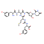 2-[[1-[[3-[[2-AMINO-3-(3-HYDROXYPHENYL)PROPANOYL]-METHYLAMINO]-1-[[5-(2,4-DIOXO-1,3-DIAZINAN-1-YL)-4-HYDROXYOXOLAN-2-YLIDENE]METHYLAMINO]-1-OXOBUTAN-2-YL]AMINO]-4-METHYLSULFANYL-1-OXOBUTAN-2-YL]CARBAMOYLAMINO]-3-(3-HYDROXYPHENYL)PROPANOIC ACID