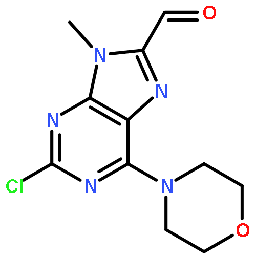 2-chloro-9-methyl-6-morpholino-9H-purine-8-carbaldehyde