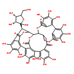 (46R)-7,8,9,12,13,14,25,26,27,30,31,32,35,36,37-pentadecahydroxy-46-[(3R,4S)-2,3,4-trihydroxy-5-(hydroxymethyl)tetrahydrofuran-2-yl]-3,18,21,41,43-pentaoxanonacyclo[27.13.3.1~38,42~.0~2,20~.0~5,10~.0~11,16~.0~23,28~.0~33,45~.0~34,39~]hexatetraconta-5,7,9,