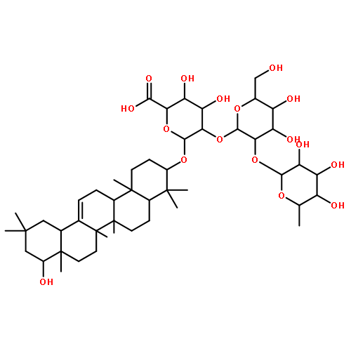 b-D-Glucopyranosiduronic acid, (3b,22b)-22-hydroxyolean-12-en-3-yl O-6-deoxy-a-L-mannopyranosyl-(1®2)-O-b-D-galactopyranosyl-(1®2)-